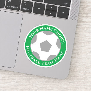Fußballfan Personalisiert mit Teamname-Aufkleber Aufkleber