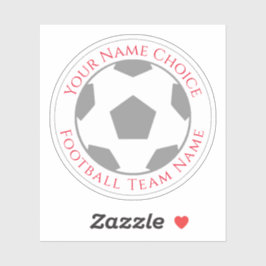 Fußballfan Personalisiert mit Teamname-Aufkleber Aufkleber