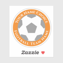 Fußballfan Personalisiert mit Teamname-Aufkleber Aufkleber