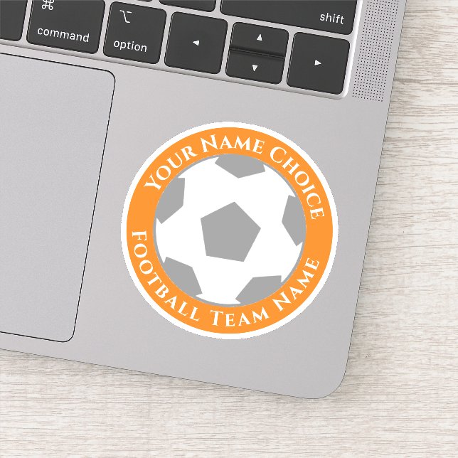 Fußballfan Personalisiert mit Teamname-Aufkleber Aufkleber (Detail)