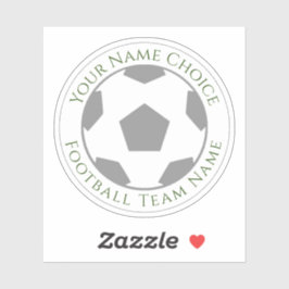 Fußballfan Personalisiert mit Teamname-Aufkleber Aufkleber