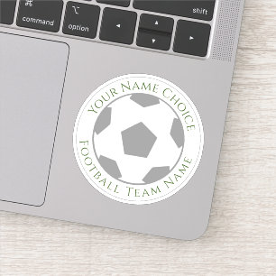 Fußballfan Personalisiert mit Teamname-Aufkleber Aufkleber