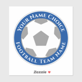 Fußballfan Personalisiert mit Teamname Laptop Aufkleber