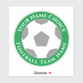 Fußballfan Personalisiert mit Teamname Laptop Aufkleber