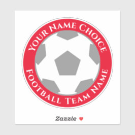 Fußballfan Personalisiert mit Teamname Laptop Aufkleber