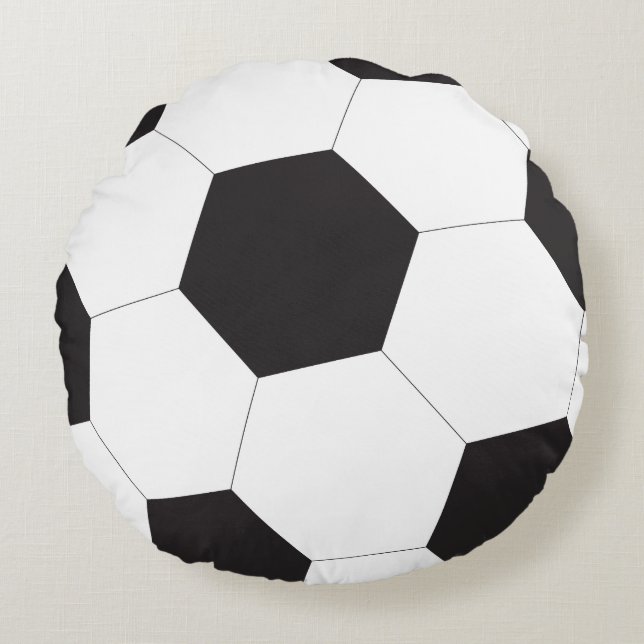 Fußballfan-rundes Kissen (Vorderseite)
