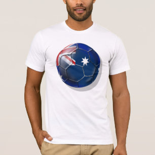 Fußballfan-Unze-Flagge Ball Australiens Socceroos T-Shirt