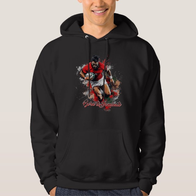 Fußballfans Grafik und Text Hoodie (Vorderseite)
