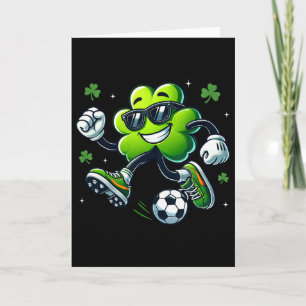 Fußballfans Spieler Shamrock St Patricks Day Männe Karte