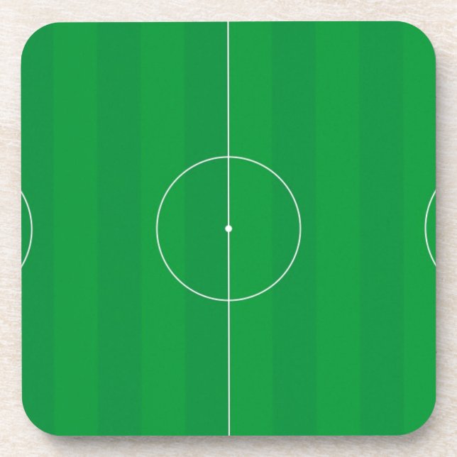Fußballfeld - Futbol Getränkeuntersetzer (Vorderseite)