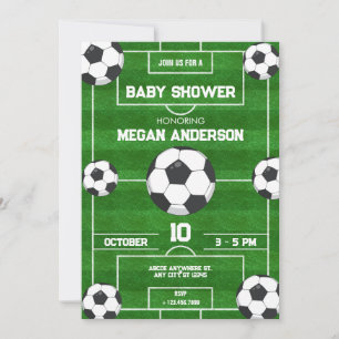 Fußballfeld / Kinderspielfeld Babydusche Einladung