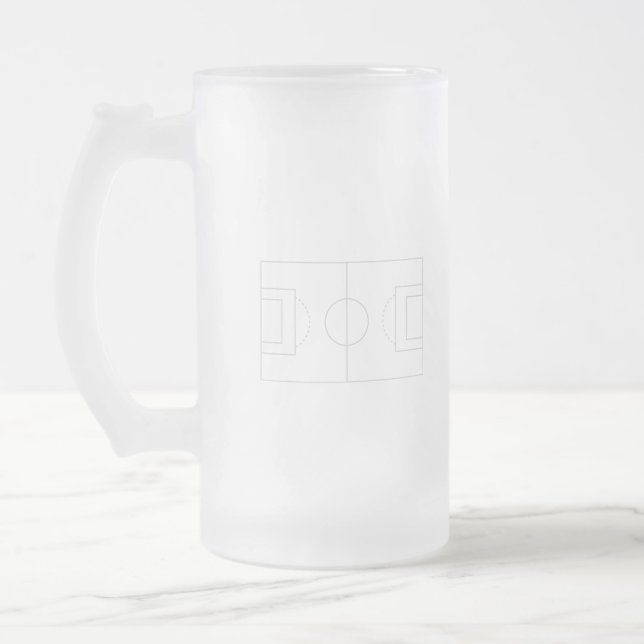 Fußballfeld Mattglas Bierglas (Links)