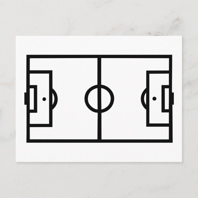 Fußballfeld Postkarte (Vorderseite)