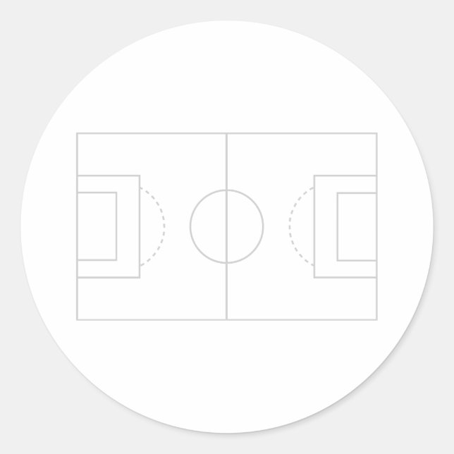 Fußballfeld Runder Aufkleber (Vorderseite)