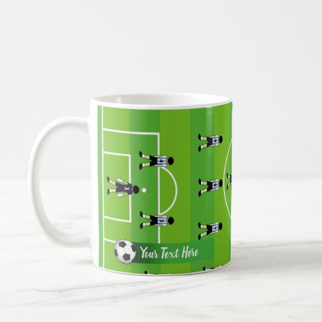 Fußballfeld und Team Kaffeetasse (Links)