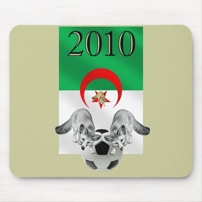 Fußballflagge 2010 Algeriens Les Fennecs Mousepad (Vorne)