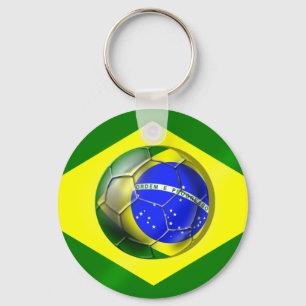 Fußballflagge Brasiliens Futebol Bandeira von Schlüsselanhänger