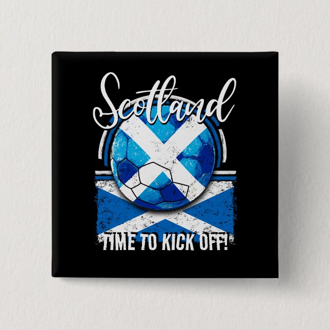 Fußballflagge in Schottland, beängstigender Fußbal Button (Vorderseite)