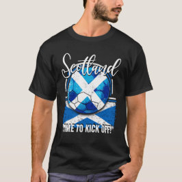 Fußballflagge in Schottland, Retro-Fußball T-Shirt