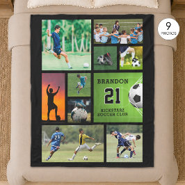 Fußballfoto Collage Personalisiert Fleecedecke