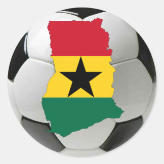 Fußballfußball in Ghana Runder Aufkleber