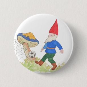 Fußballgnome-Knopf Button