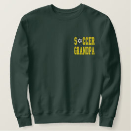 Fußballgroßvater Besticktes Sweatshirt