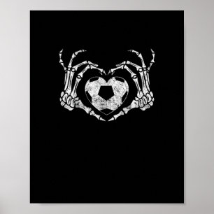 Fußballherz Skeletton Handkostüm Poster