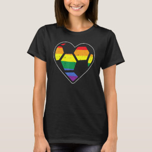 Fußballherz Sport Lgbtq Rainbow Gay Pride Alte Me T-Shirt