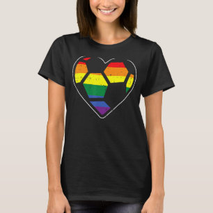Fußballherz Sport Lgbtq Rainbow Gay Pride Alte Me T-Shirt