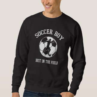 Fußballjunge Bestes Teammitglied auf dem Feld Sweatshirt