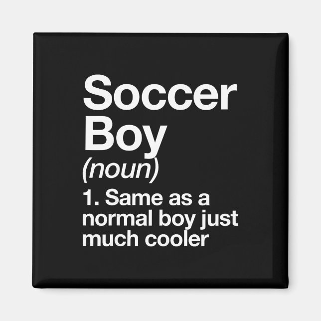 Fußballjunge Definition Lustig Sport  Magnet (Vorne)