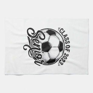 Fußballklasse der Abschlussklasse 2023 Vintage-Abs Geschirrtuch