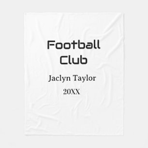 FUSSBALLKLUB FIFA WELTMEISTERSCHAFT NAME JAHR PART FLEECEDECKE