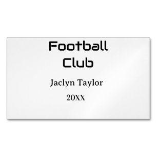 FUSSBALLKLUB FIFA WELTMEISTERSCHAFT NAME JAHR PART MAGNETISCHE VISITENKARTE