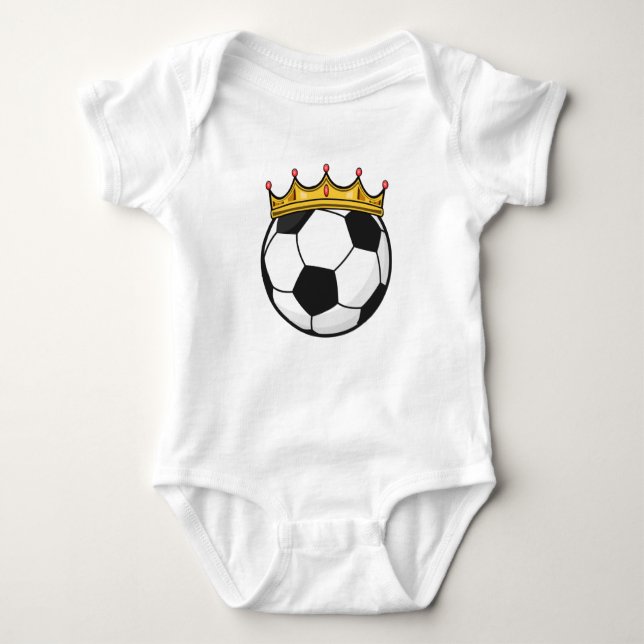 Fußballkönigin Baby Strampler (Vorderseite)