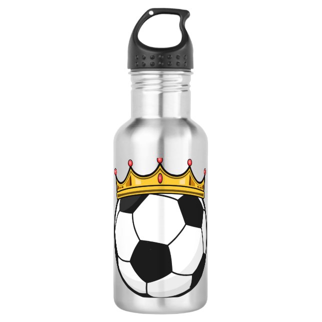 Fußballkönigin Edelstahlflasche (Vorderseite)
