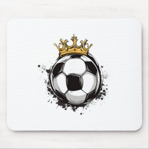 Fußballkönigliche mit einem gekrönten Byll für Jun Mousepad