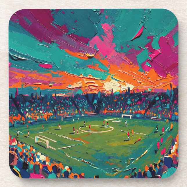 Fußballkunst (#1) getränkeuntersetzer (Vorderseite)