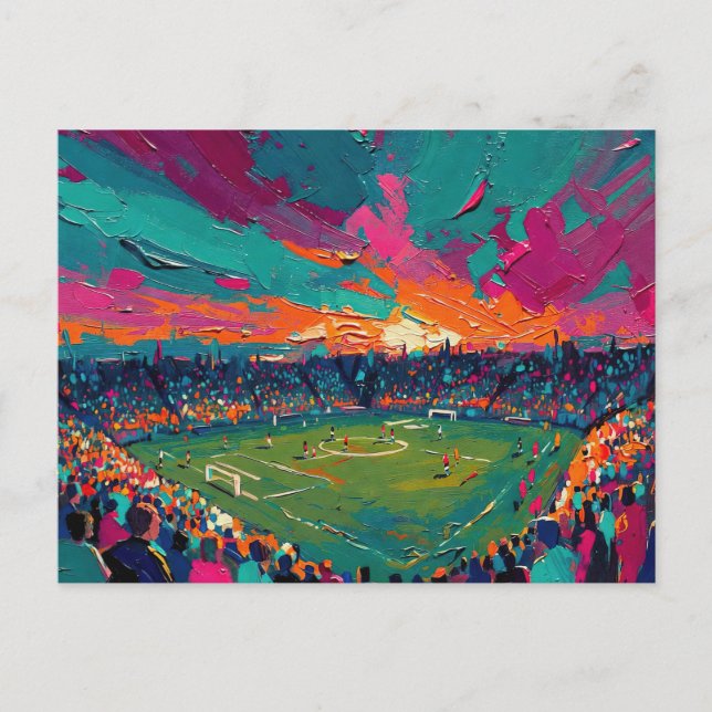 Fußballkunst (#1) postkarte (Vorderseite)