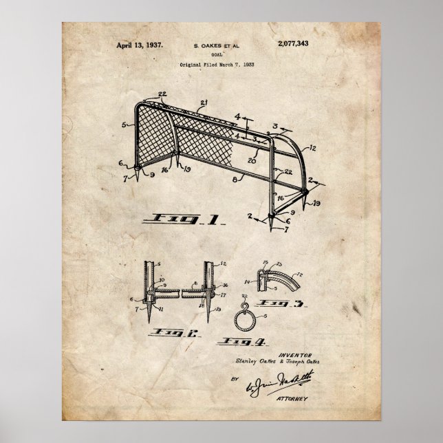 Fußballkunstpatent Poster (Vorne)