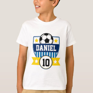 Fußballliga Kinder Fußball Name & Nummer Logo T-Shirt