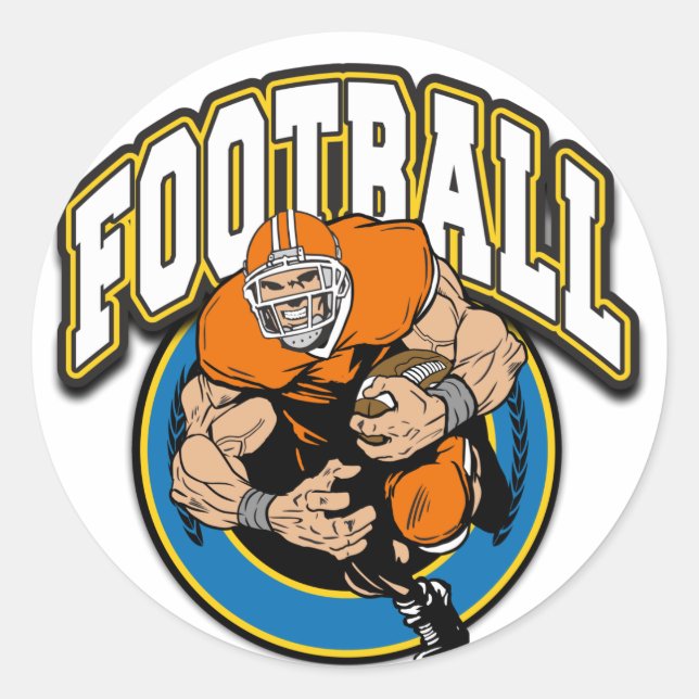 Fußballlogo Runder Aufkleber (Vorderseite)