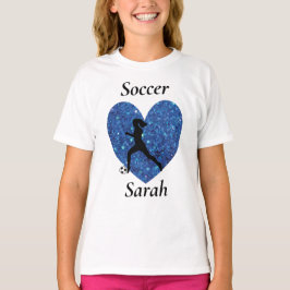 Fußballmädchen, Personalisierter Name Fußbärchen T-Shirt