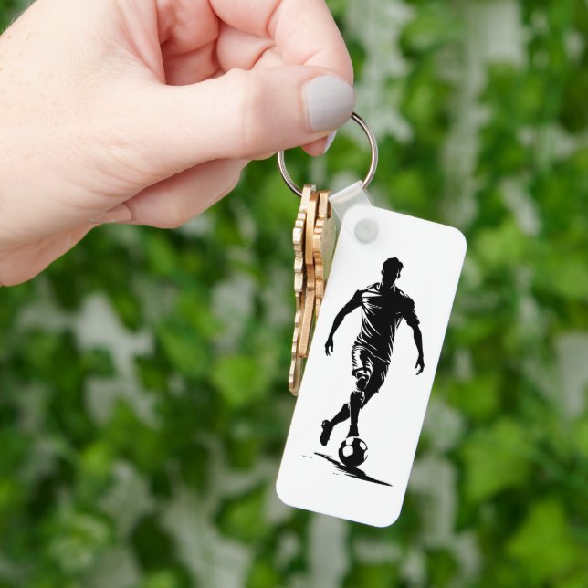 Fußballmann mit Ball Schlüsselanhänger (Hand)