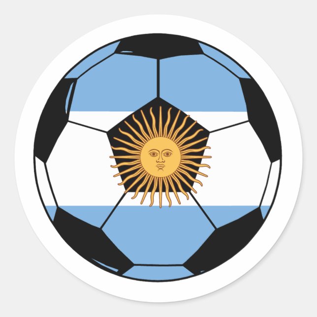 Fußballmannschaft Argentinien Runder Aufkleber (Vorderseite)