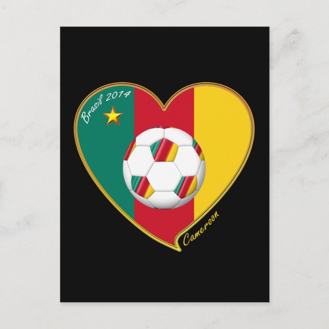 Fußballmannschaft "CAMEROON", Fútbol de Camerún Postkarte (Vorderseite)