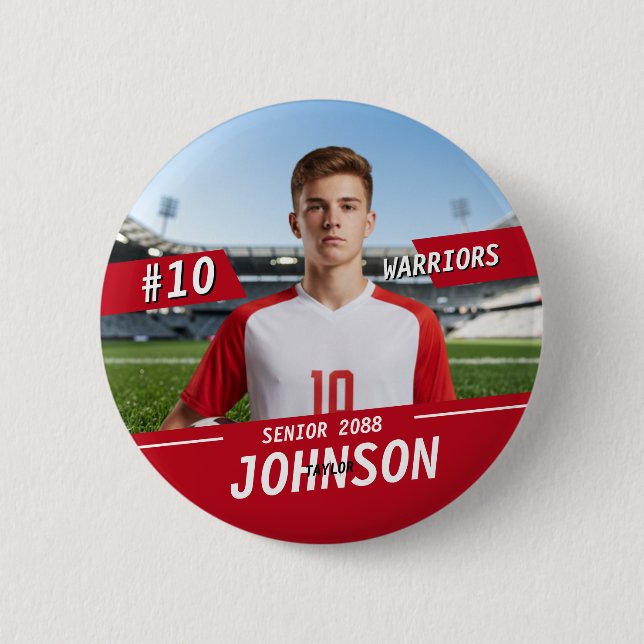 Fußballmannschaft der Oberstufe Spieler Benutzerde Button (Vorderseite)