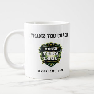 Fußballmannschaft Foto Logo Danke Trainer Jumbo-Tasse