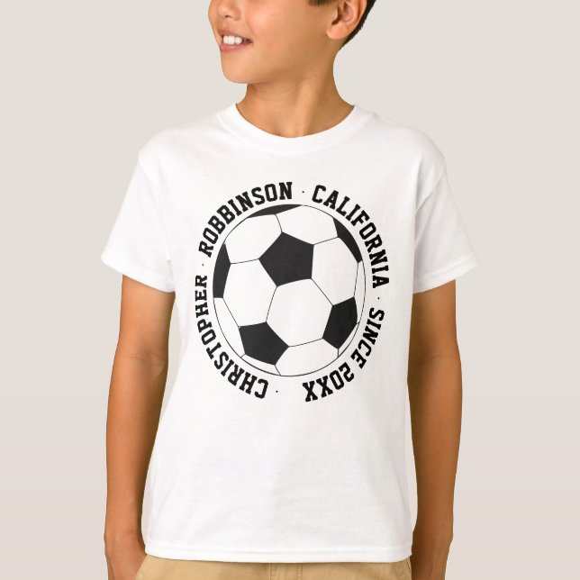 Fußballmannschaft Reisetage Personalisiert T-Shirt (Vorderseite)